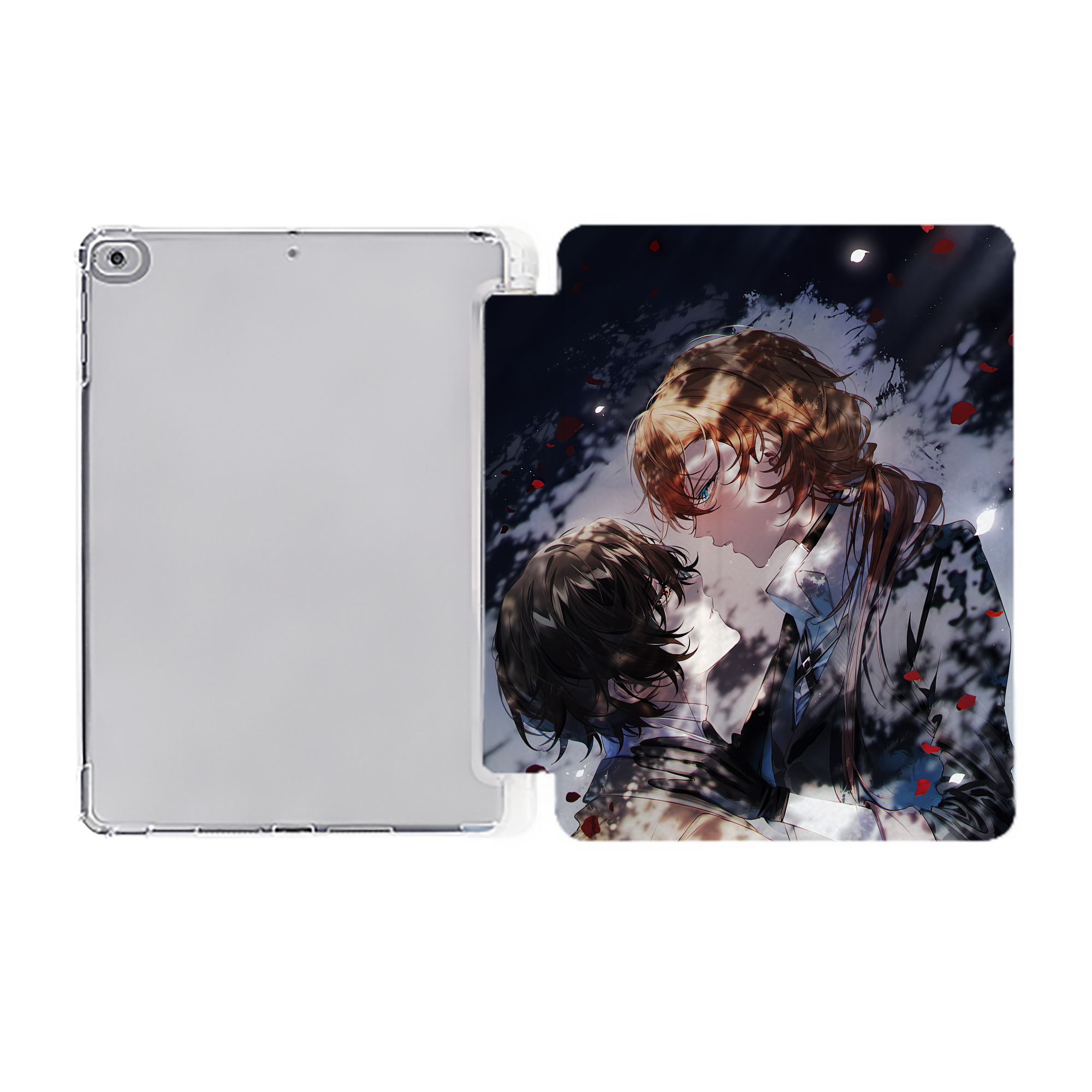 （画像用） 文豪ストレイドッグス Bungo Stray Dogs IPad ケース ペン収納付き 三つ折りスタンド PUレザー×シリコン 対応機種9.5/10.5/10.9インチ